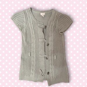 Y2k knit t shirt cardigan